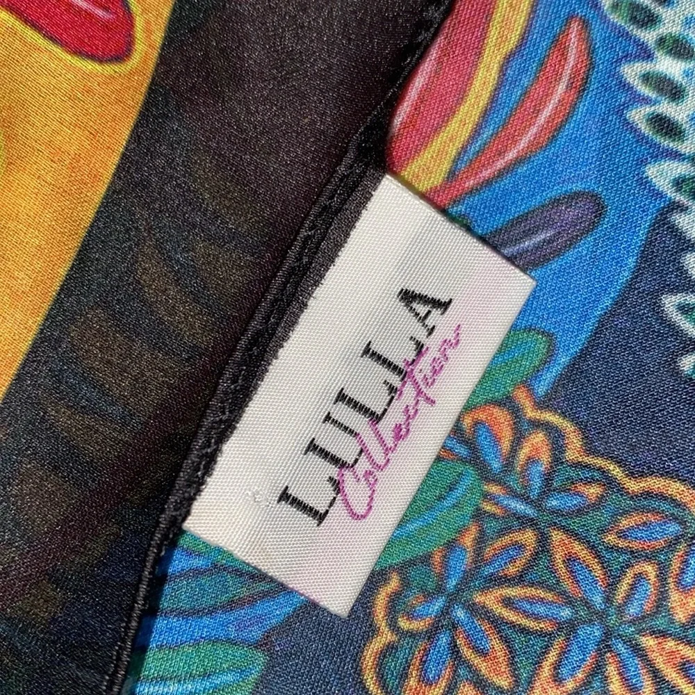 LULLA Collection Vibrant Poly Silk Zebra Floral Print Scarf colorful‎